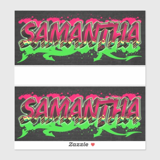 Samantha Prénom Nom Graffiti Autocollants Autocoll (Feuille)