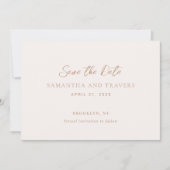 Samantha Tan Traditionele Elegante Bruiloft Save The Date (Voorkant)