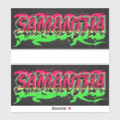 Samantha Vorname Name Graffiti Aufkleber Sticker (Vel)