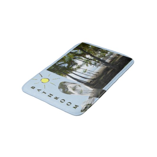 Sámara Beach Sunny Bathroom Cust. Bath Mat (Gekanteld)