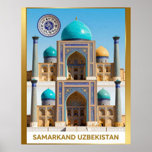 Samarkand Registan Oezbekistan Reizen Poster