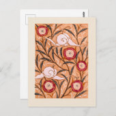 Samarkande, Art Nouveau Flower Pattern Briefkaart (Voorkant / Achterkant)