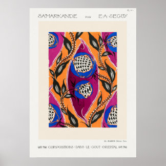 Samarkande Flower market Wall Decor Poster