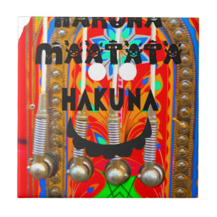 Samba Carnaval kleuren Hakuna Matata glinsterend.p Tegeltje