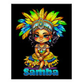 Samba Carnaval Meisje Perfect Poster (Voorkant)