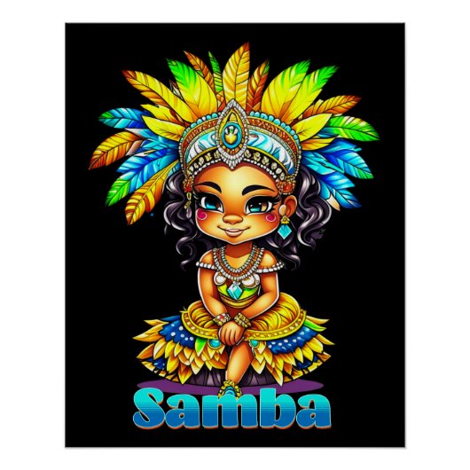 Samba Carnaval Meisje Perfect Poster (Voorkant)