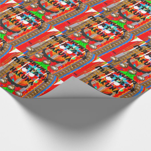 Samba Carnival kleuren Hakuna Matata bling. Cadeaupapier (Hoek)