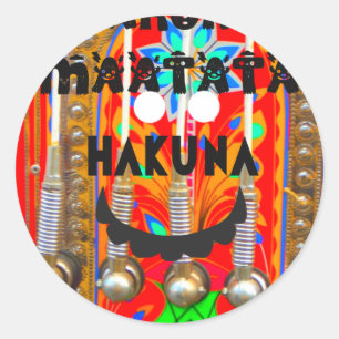 Samba Carnival kleuren Hakuna Matata blings.png Ronde Sticker