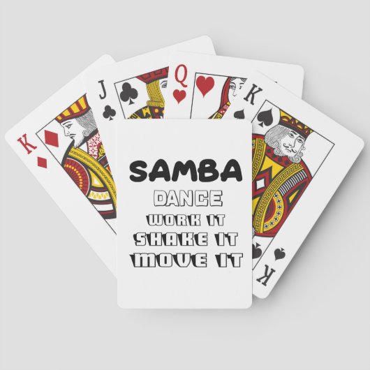Samba Dance werkt het, schud het, beweeg het Pokerkaarten (Achterkant)