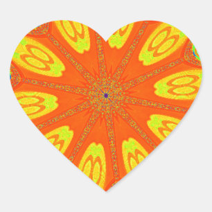 Samba Motief Art Print Hart Sticker