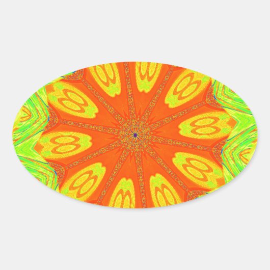 Samba Motief Art Print Ovale Sticker (Voorkant)