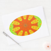 Samba Motief Art Print Ovale Sticker (Envelop)