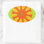 Samba Motief Art Print Ovale Sticker (Tas)