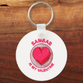 Sambar Is My Valentine Stew Vegetable Dish Humor  Sleutelhanger (Voorkant)