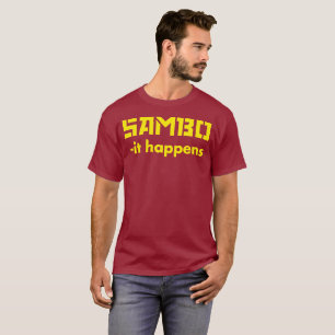 SAMBO - het gebeurt MMA shirt Gele tekst
