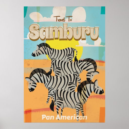 Samburu vintage reisposter poster (Voorkant)