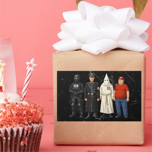 Same Different Costume Rechthoekige Sticker (Feest)