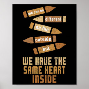 Same Heart Black Geschiedenis Peuter Kinder Afrika Poster