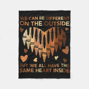 Same Heart Inside Black History Month Afrikaanse A Fleece Deken