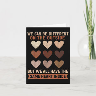 Same Heart Inside Black History Month Mannen Vrouw Kaart