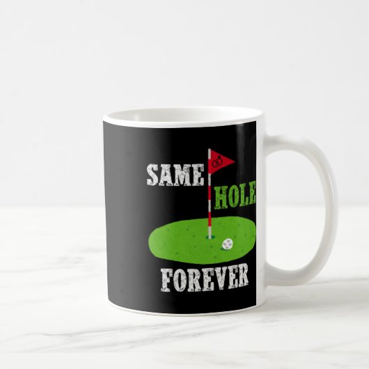 Same Hole Forever Bruidegom Afscheidscadeau Funny  Koffiemok (Rechts)