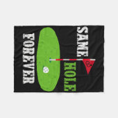 Same Hole Forever Bruidegom Bachelorfeest Grappig Fleece Deken (Voorkant (Horizontaal))