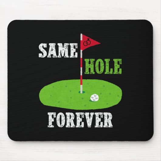 Same Hole Forever Bruidegom Bachelorfeest Grappig Muismat (Voorkant)