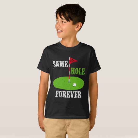 Same Hole Forever Bruidegom Bachelorfeest Grappig T-shirt (Voorkant volledig)