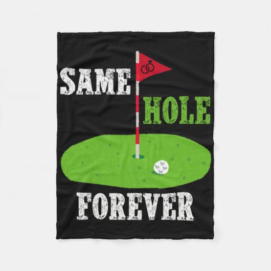 Same Hole Forever Bruidegom Bachelorfeest Grappige Fleece Deken (Voorkant)