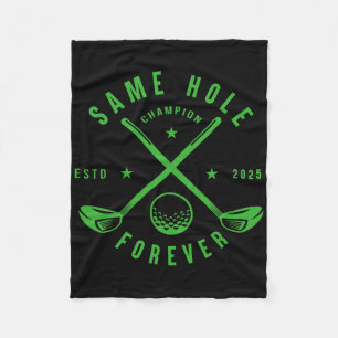Same Hole Forever Golf Bachelorfeest Jonggezellenf Fleece Deken