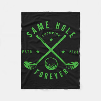 Same Hole Forever Golf Verlovingsfeest Jongens Mei Fleece Deken