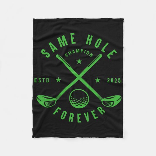 Same Hole Forever Golf Verlovingsfeest Jongens Mei Fleece Deken (Voorkant)