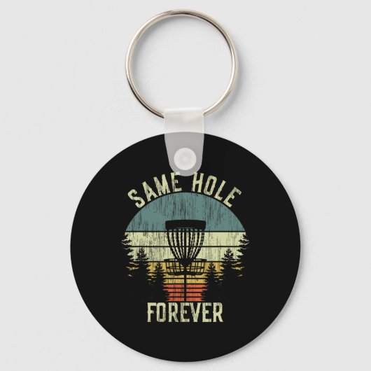 Same Hole Forever Grappige Discgolf Bachelor Party Sleutelhanger (Voorkant)