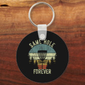 Same Hole Forever Grappige Discgolf Bachelorfeest  Sleutelhanger (Voorkant)