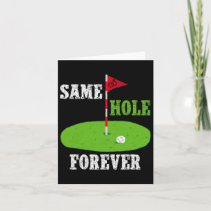 Same Hole Forever Groom Bachelor Party Funny Golf Kaart
