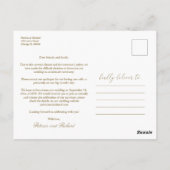 Same Love Downsize bruiloft Eenvoudige Elegante Fo Briefkaart (Achterkant)