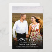 Same Love Downsize Wedding Aankondiging Foto (Voorkant / Achterkant)