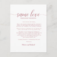 Same Love Downsize Wedding Roos Gold