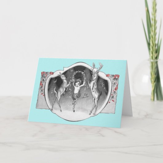 Samedi 1920 avec carte de voeux Deer Xmas (Devant)