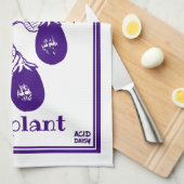 Samedi Eggplant - Serviette de cuisine (Quart Plié)