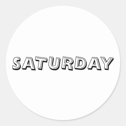 Samedi Sticker blanc Soupe Alphabet par Janz (Devant)