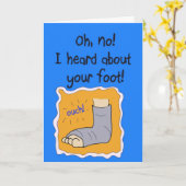 S'Améliorer Bientôt Blessé Pied Broken Carte de bl (Fleur jaune)