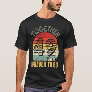 Samen 49 jaar voor altijd om met gehuwde echtgenoo t-shirt