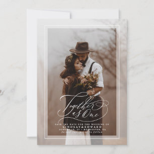 Samen als één legant sparen de Foto van de Datum Save The Date