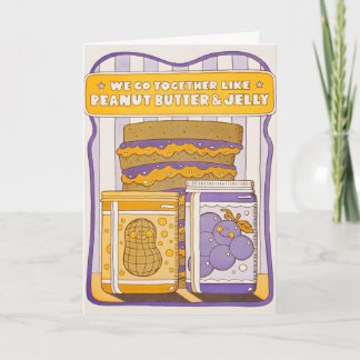 Samen als Pindakaas & Jam Letterpress Kaart