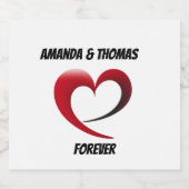 'Samen Altijd' Gepersonaliseerde Geestfles 🥂💞 Likeurfles Etiket (Enkel label)