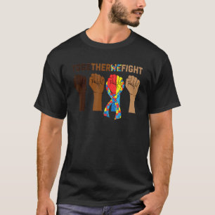 Samen bestrijden we autisme bewustzijn vrouwen Kin T-shirt