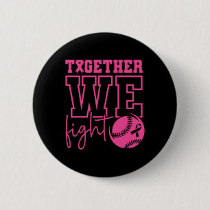 Samen bestrijden we het bewustzijn van zachte bors ronde button 5,7 cm
