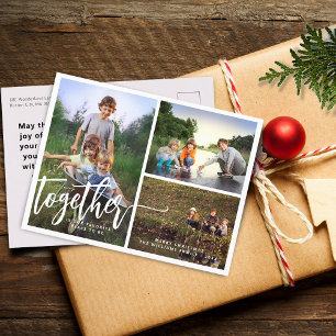 Samen Beter Handlettering Foto Collage Feestdagenkaart