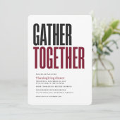 Samen Danken Oogstdiner Kaart (Staand voorkant)